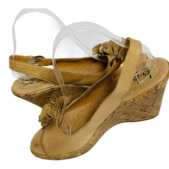 Born Concept BOC Wedge Heel Open Toe Shoes Size 9 - Picture 7 of 8